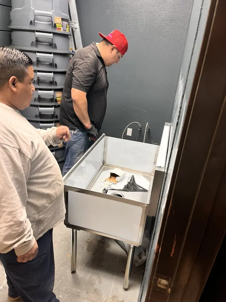 Commercial plumbing and sink installation in Savoy